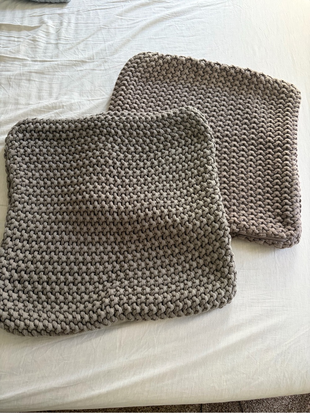 Pottery Barn Chunky Knit pillow cases